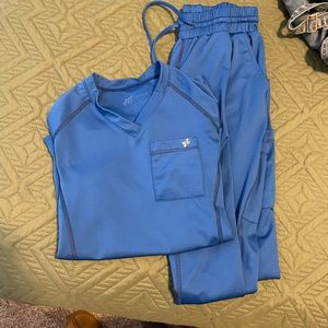 Royal blue Fit Scrubs Set